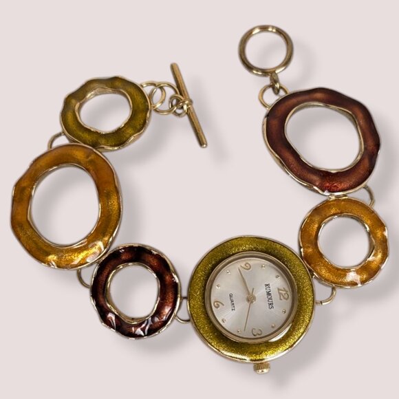 V. Rumours Warm Tone Enamel Watch - Picture 2 of 7